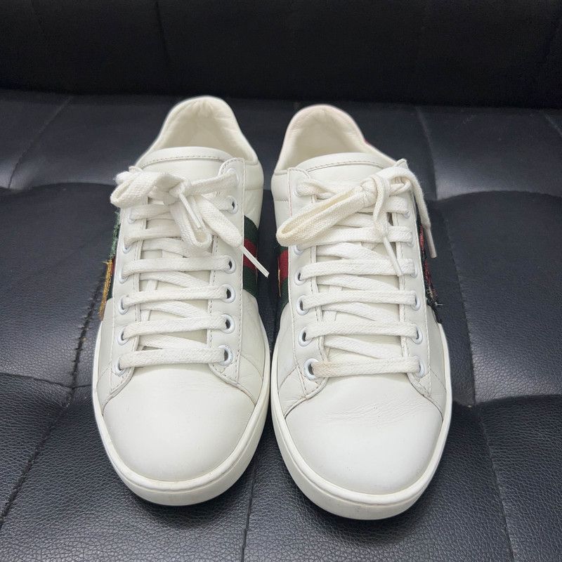 Gucci Gucci ACE Leather Embroidered Ladybug Sneakers 0079 Size US 4.5 / IT 34.5 - 2 Thumbnail