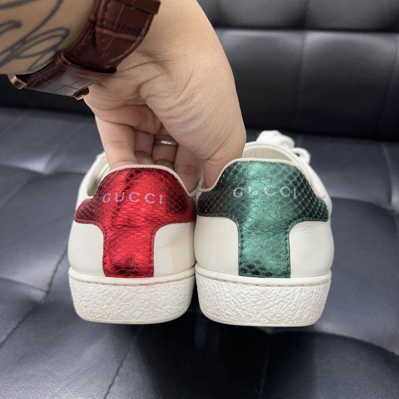 Gucci Gucci ACE Leather Embroidered Ladybug Sneakers 0079 Size US 4.5 / IT 34.5 - 3 Thumbnail