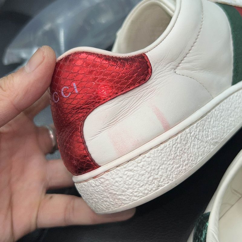 Gucci Gucci ACE Leather Embroidered Ladybug Sneakers 0079 Size US 4.5 / IT 34.5 - 6 Thumbnail