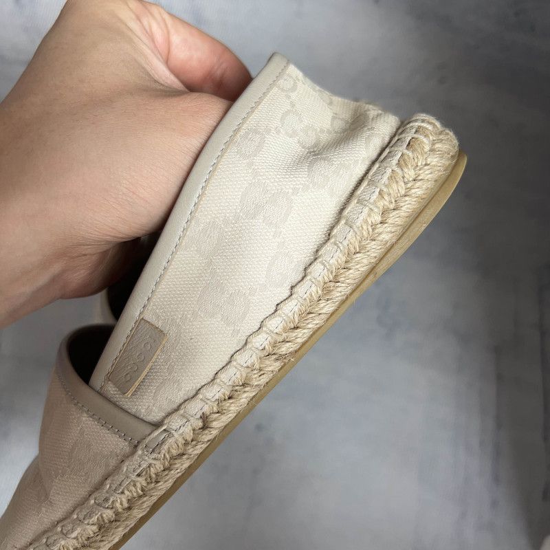 Gucci Gucci Monogram Signature Fisherman Flat Shoes 0079 Size US 6 / IT 36 - 7 Thumbnail