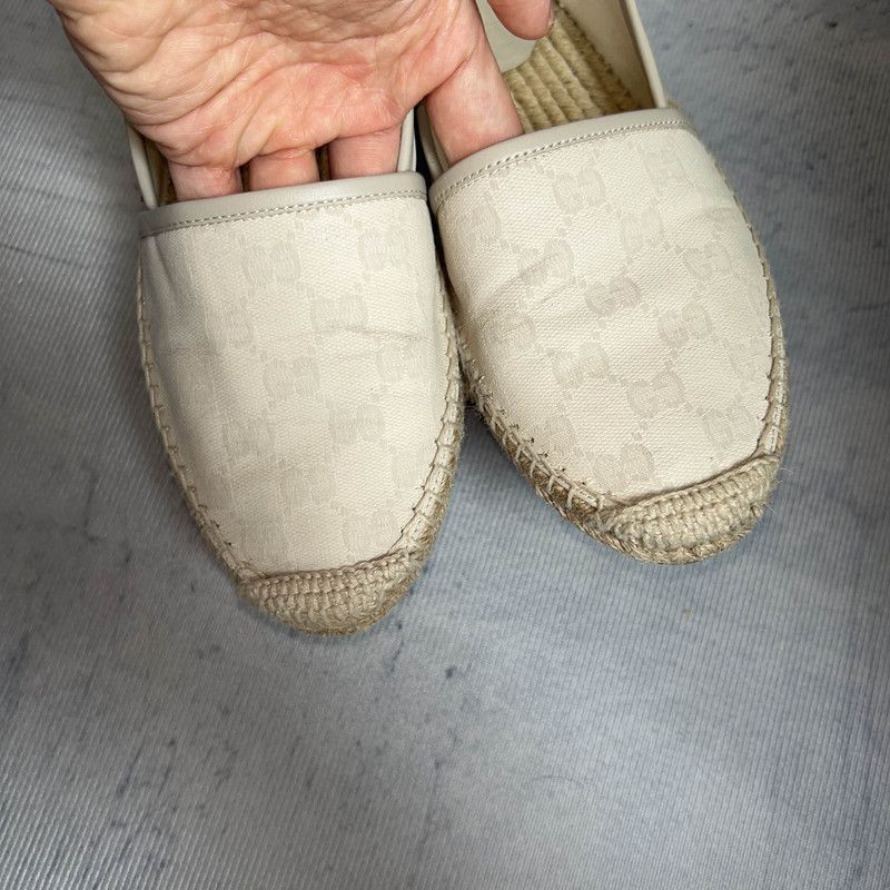 Gucci Gucci Monogram Signature Fisherman Flat Shoes 0079 Size US 6 / IT 36 - 6 Thumbnail