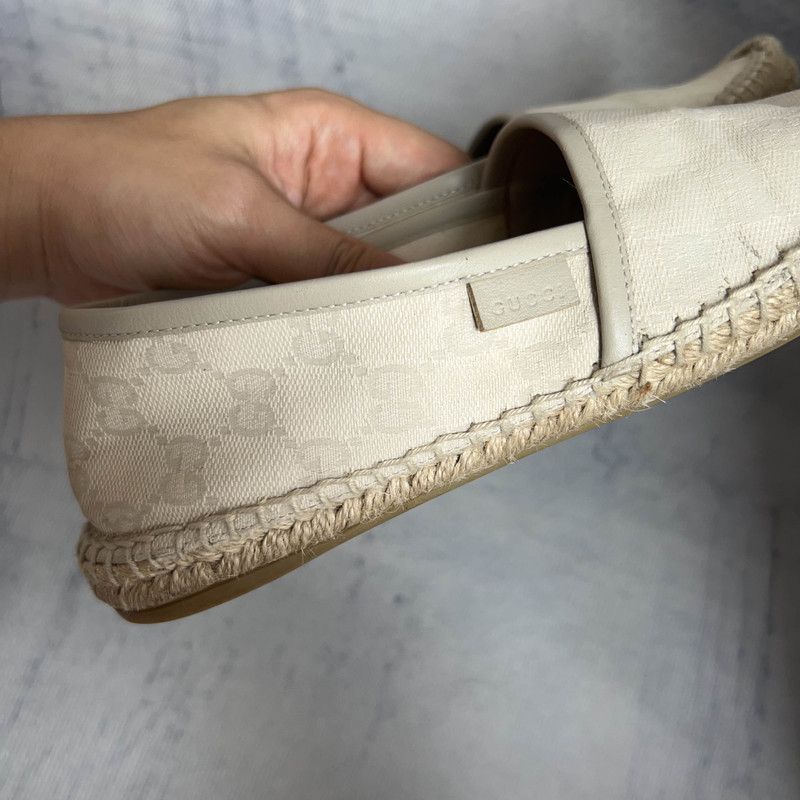 Gucci Gucci Monogram Signature Fisherman Flat Shoes 0079 Size US 6 / IT 36 - 8 Thumbnail