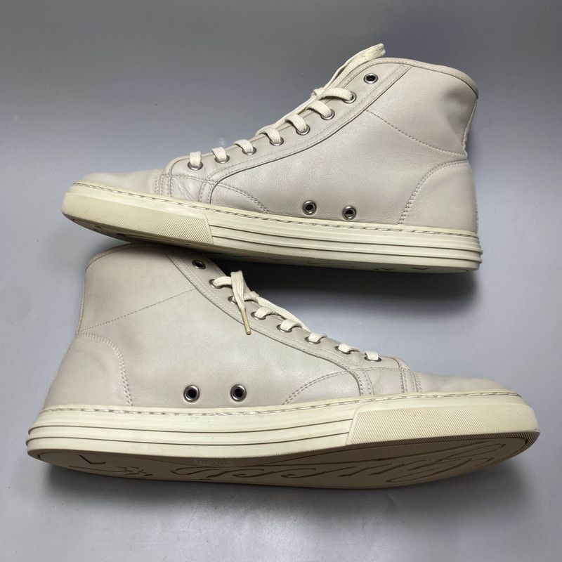 Gucci Gucci Stylish Gray Leather High-Top Sneakers 0079 Size US 9 / IT 39 - 7 Thumbnail