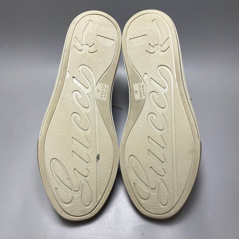 Gucci Gucci Stylish Gray Leather High-Top Sneakers 0079 Size US 9 / IT 39 - 4 Thumbnail