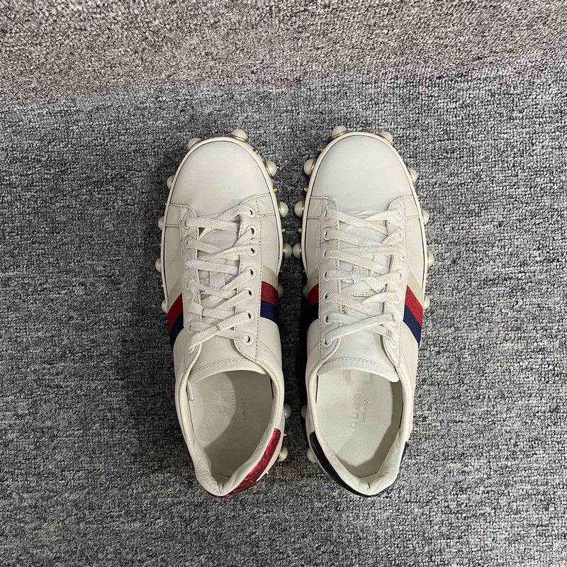 Gucci Gucci Ace Pearl Low-Top Sneakers for Women 0079 Size US 8 / IT 38 - 12 Thumbnail