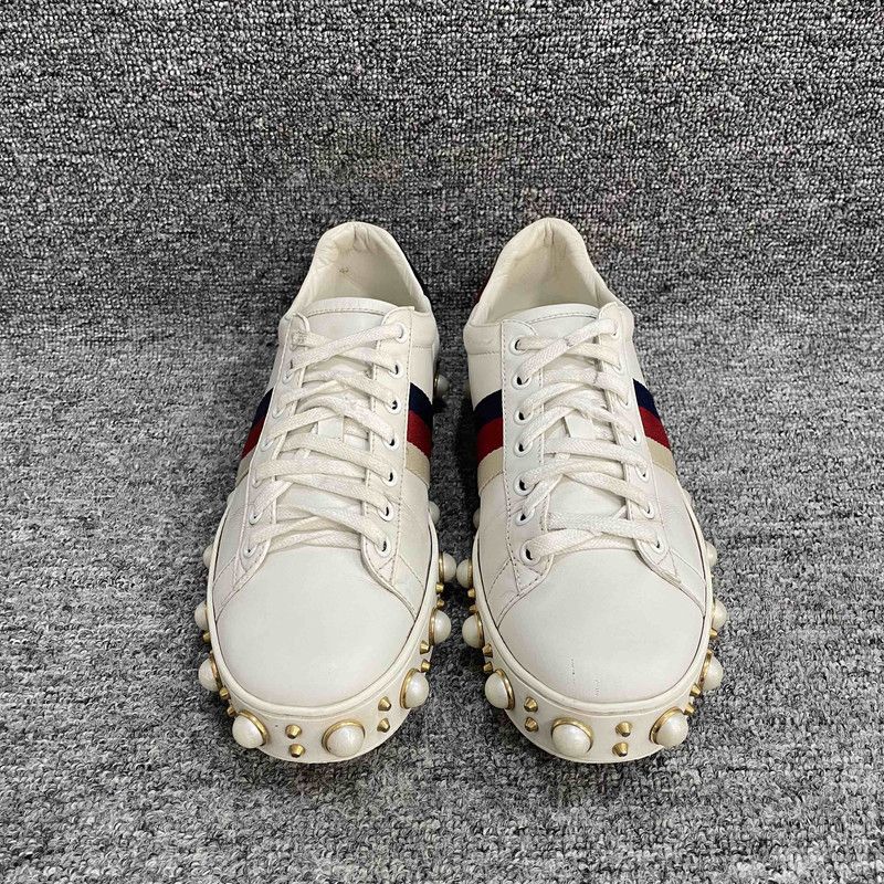 Gucci Gucci Ace Pearl Low-Top Sneakers for Women 0079 Size US 8 / IT 38 - 2 Thumbnail