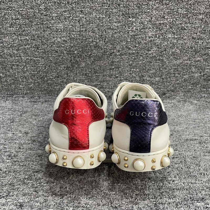 Gucci Gucci Ace Pearl Low-Top Sneakers for Women 0079 Size US 8 / IT 38 - 3 Thumbnail