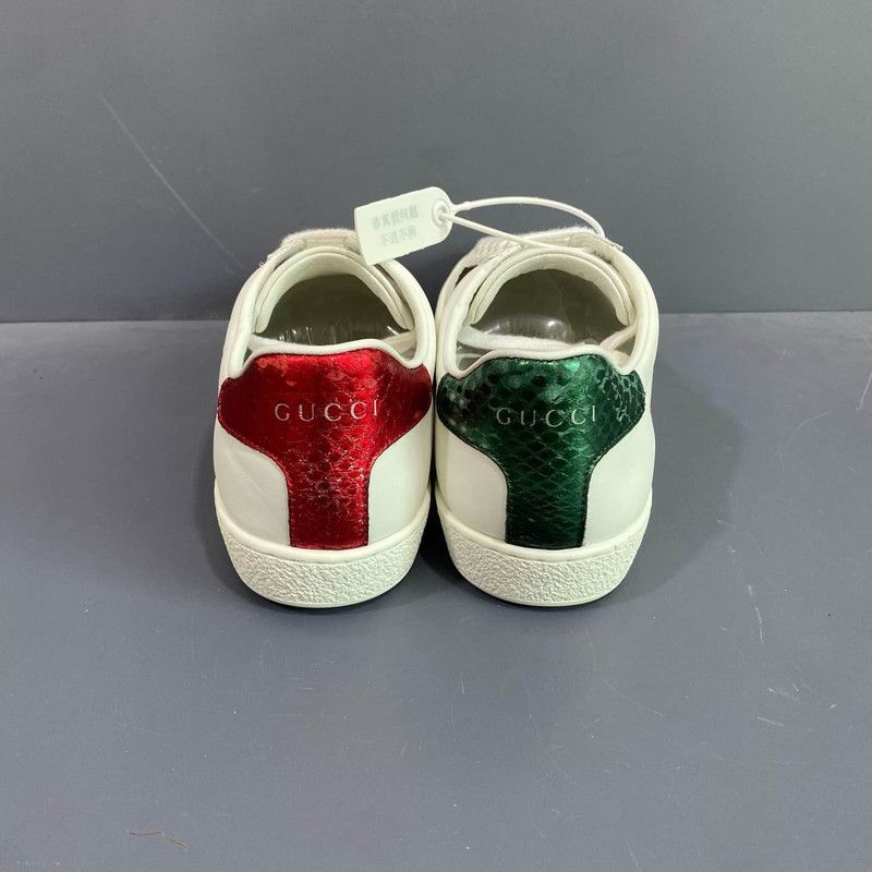Gucci Gucci Ace Leather Bee Sneakers for Women 0079 Size US 5 / IT 35 - 3 Thumbnail