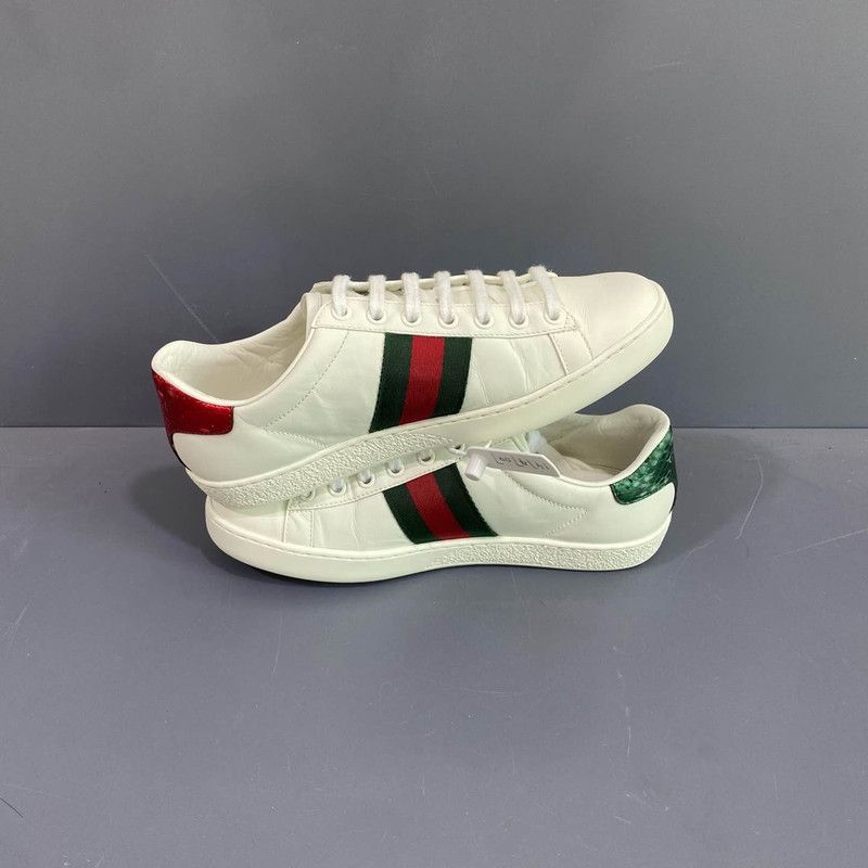 Gucci Gucci Ace Leather Bee Sneakers for Women 0079 Size US 5 / IT 35 - 8 Thumbnail