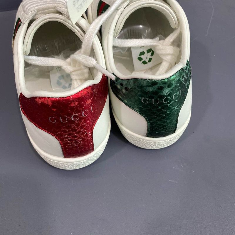 Gucci Gucci Ace Leather Bee Sneakers for Women 0079 Size US 5 / IT 35 - 6 Thumbnail