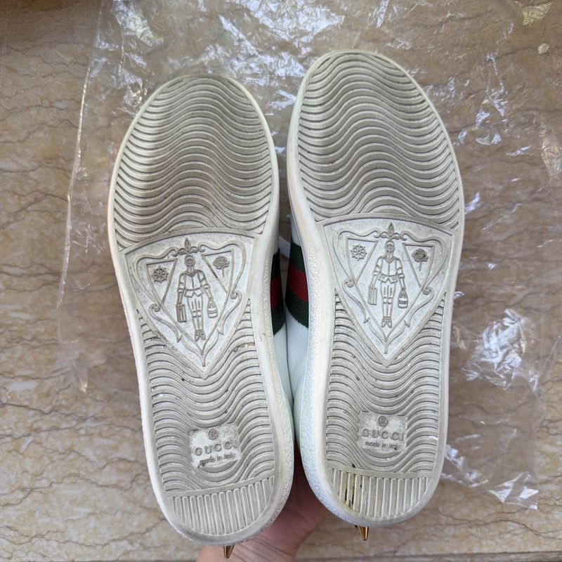 Gucci Gucci Ace Leather Studded Fashion Sneakers for Women 0079 Size US 6.5 / IT 36.5 - 4 Thumbnail