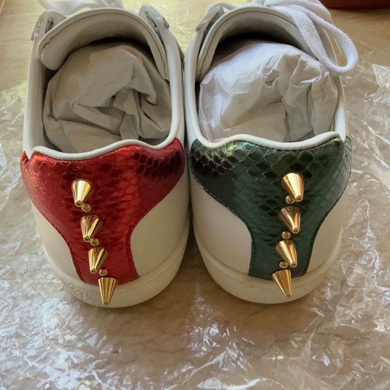Gucci Gucci Ace Leather Studded Fashion Sneakers for Women 0079 Size US 6.5 / IT 36.5 - 3 Thumbnail
