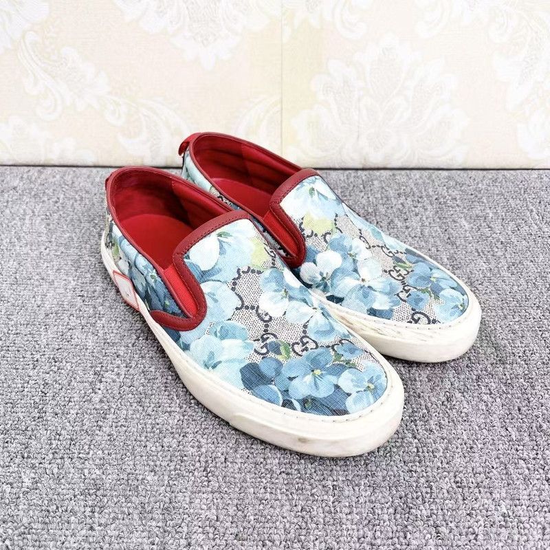 Gucci Gucci Floral Print Slip-On Sneakers for Women 0079 Size US 5 / IT 35 - 3 Thumbnail