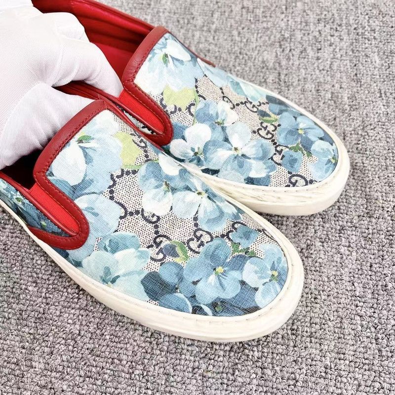 Gucci Gucci Floral Print Slip-On Sneakers for Women 0079 Size US 5 / IT 35 - 5 Thumbnail