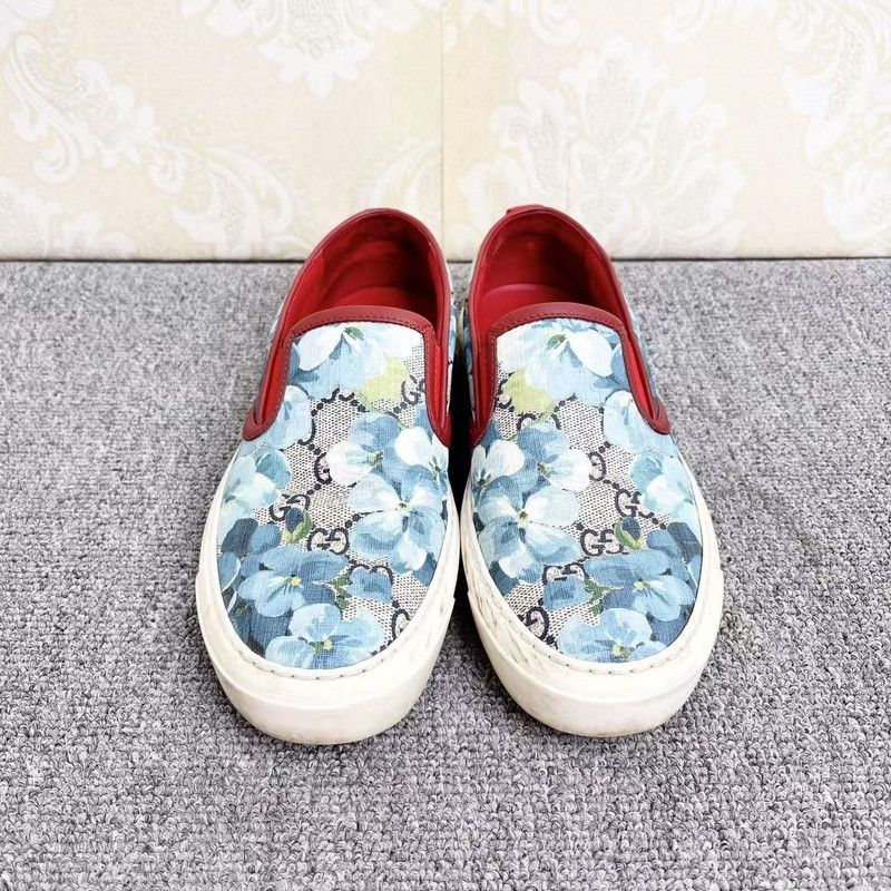 Gucci Gucci Floral Print Slip-On Sneakers for Women 0079 Size US 5 / IT 35 - 2 Thumbnail