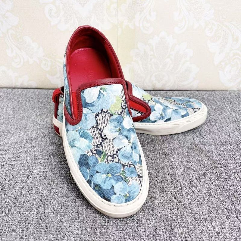 Gucci Gucci Floral Print Slip-On Sneakers for Women 0079 Size US 5 / IT 35 - 9 Thumbnail