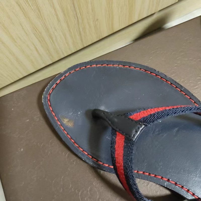 Gucci Gucci Red and Blue Strap Casual Flip Flops 0079 Size US 6.5 / IT 36.5 - 7 Thumbnail