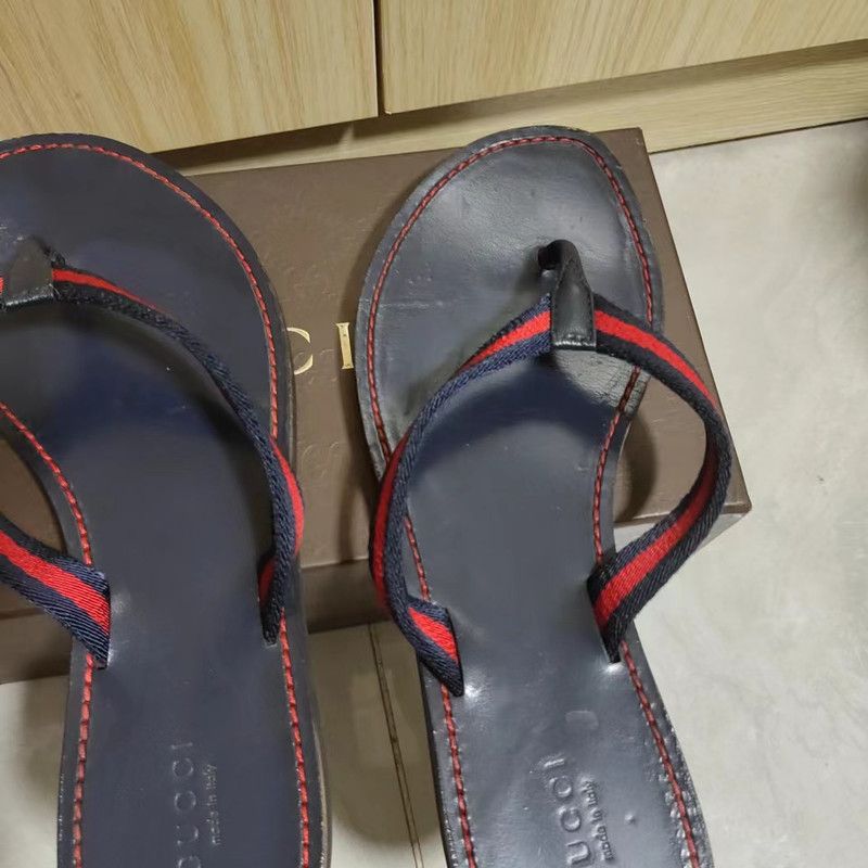 Gucci Gucci Red and Blue Strap Casual Flip Flops 0079 Size US 6.5 / IT 36.5 - 8 Thumbnail