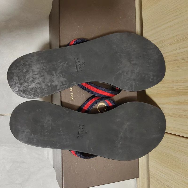 Gucci Gucci Red and Blue Strap Casual Flip Flops 0079 Size US 6.5 / IT 36.5 - 4 Thumbnail