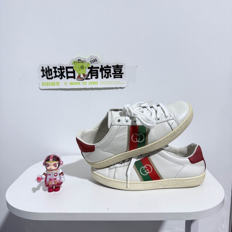 Gucci GUCCI Ace Interlocking Logo Fashion Sneakers for Women 0079 Size US 8 / IT 38 - 6 Thumbnail