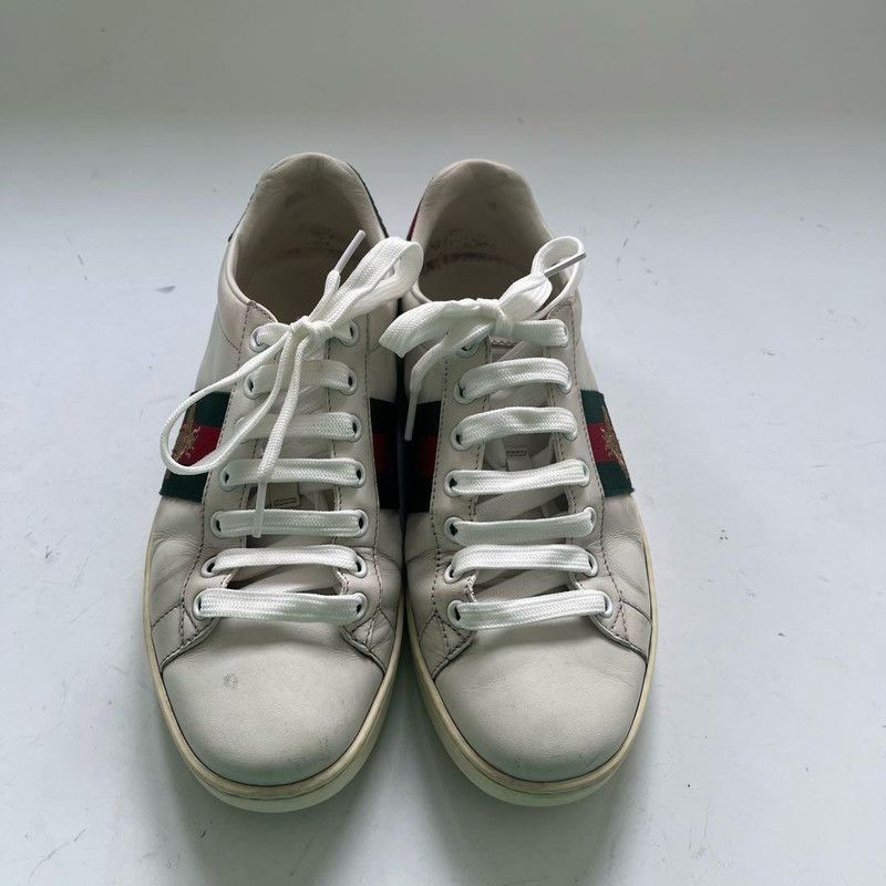 Gucci Gucci Ace Low-Top Sneakers with Bee Design 0079 Size US 5 / IT 35 - 2 Thumbnail