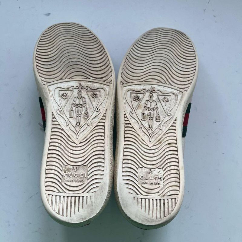 Gucci Gucci Ace Low-Top Sneakers with Bee Design 0079 Size US 5 / IT 35 - 4 Thumbnail