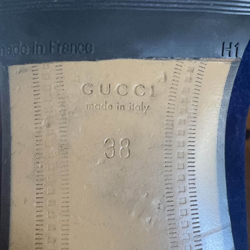 Gucci Gucci Jordaan Blue Velour Casual Shoes 0079 Size US 7.5 / IT 37.5 - 5 Thumbnail