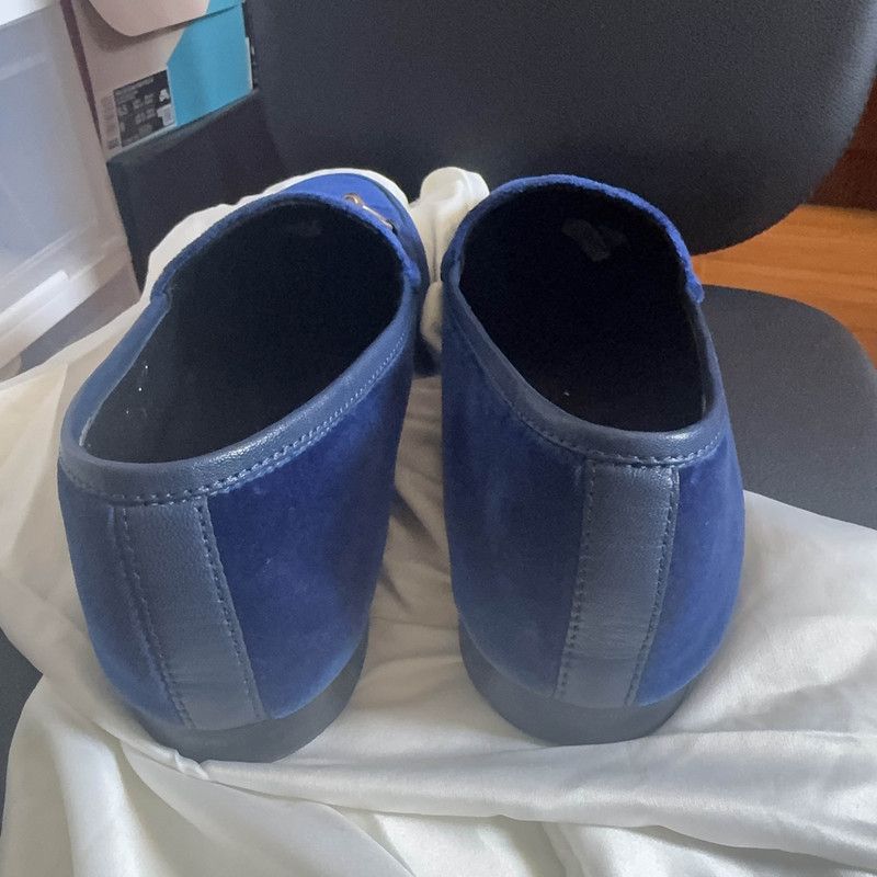 Gucci Gucci Jordaan Blue Velour Casual Shoes 0079 Size US 7.5 / IT 37.5 - 3 Thumbnail
