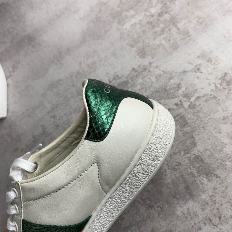 Gucci Gucci Ace White Leather Sneakers with Bee Design 0079 Size US 6.5 / IT 36.5 - 6 Thumbnail