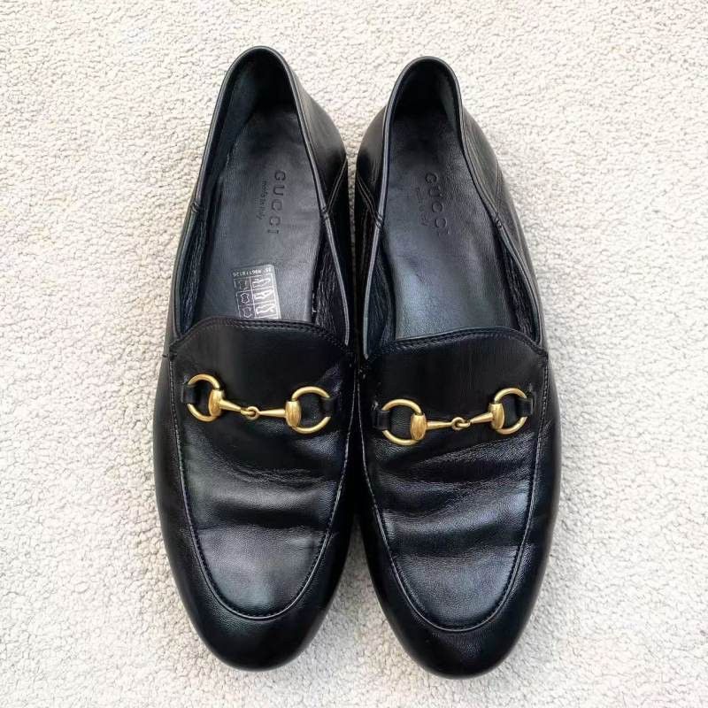 Gucci Gucci Leather Horsebit Casual Loafers for Women 0079 Size US 7.5 / IT 37.5 - 2 Thumbnail