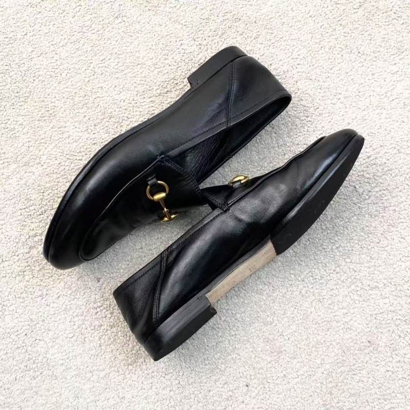 Gucci Gucci Leather Horsebit Casual Loafers for Women 0079 Size US 7.5 / IT 37.5 - 4 Thumbnail