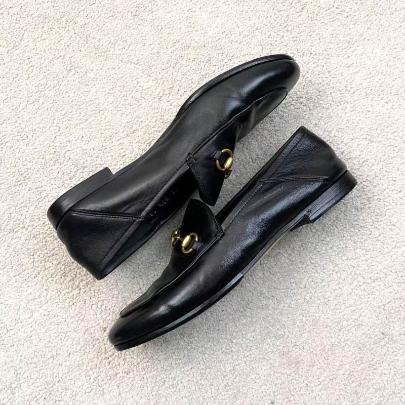 Gucci Gucci Leather Horsebit Casual Loafers for Women 0079 Size US 7.5 / IT 37.5 - 3 Thumbnail