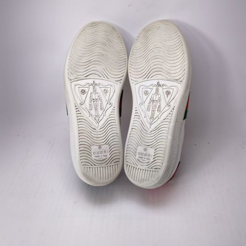 Gucci Gucci Ace Leather Bee Sneakers for Women 0079 Size US 8 / IT 38 - 4 Thumbnail