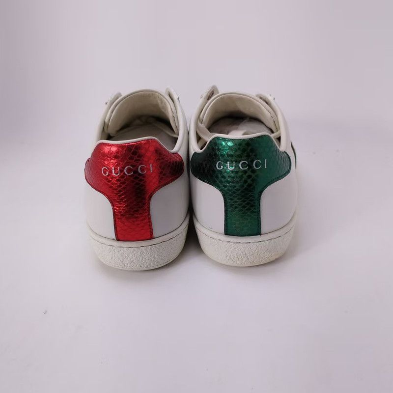 Gucci Gucci Ace Leather Bee Sneakers for Women 0079 Size US 8 / IT 38 - 3 Thumbnail