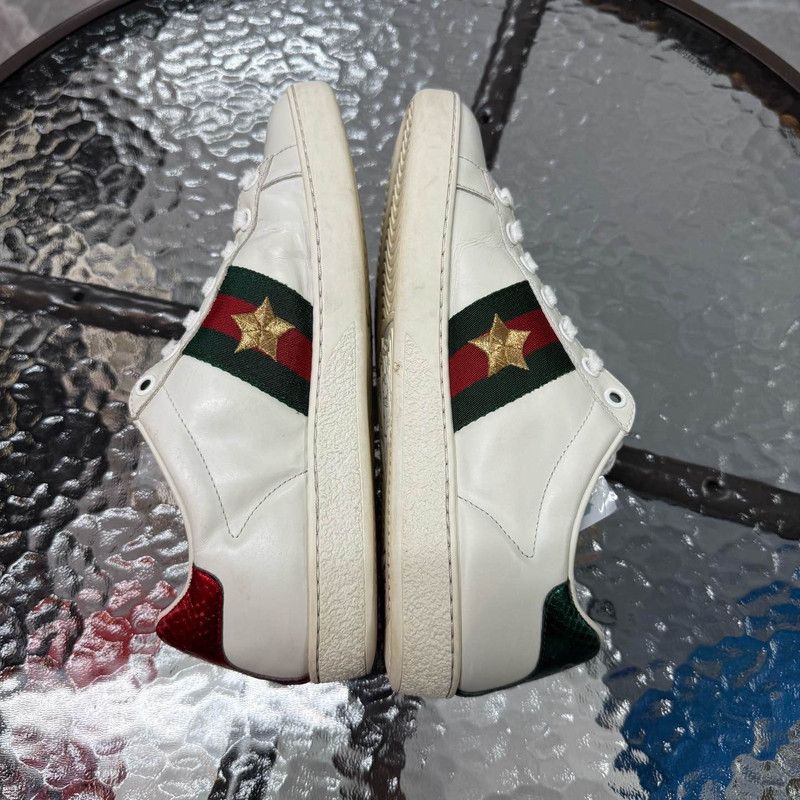 Gucci Ace Leather Sneakers with Embroidery 0079