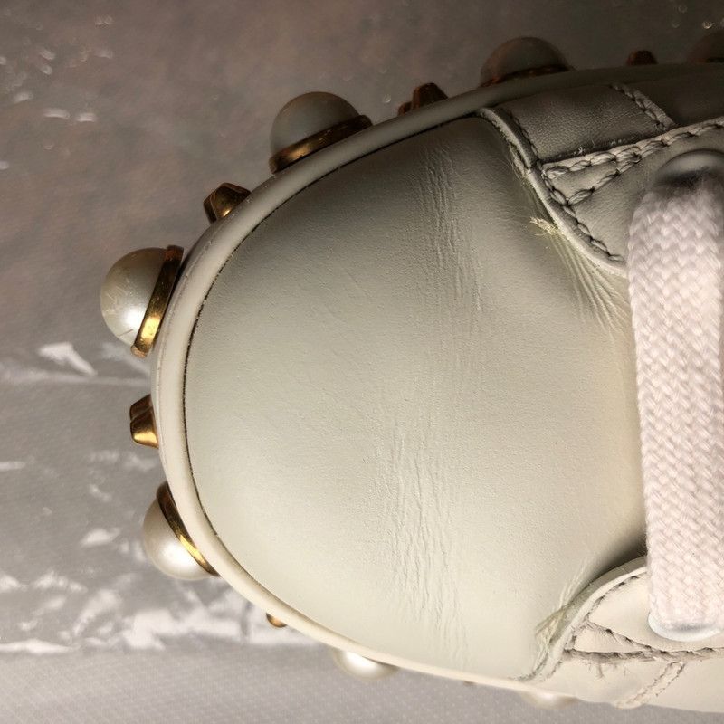 Gucci Gucci Ace Pearl Detail Low-Top Sneakers 0079 Size US 5 / IT 35 - 13 Thumbnail