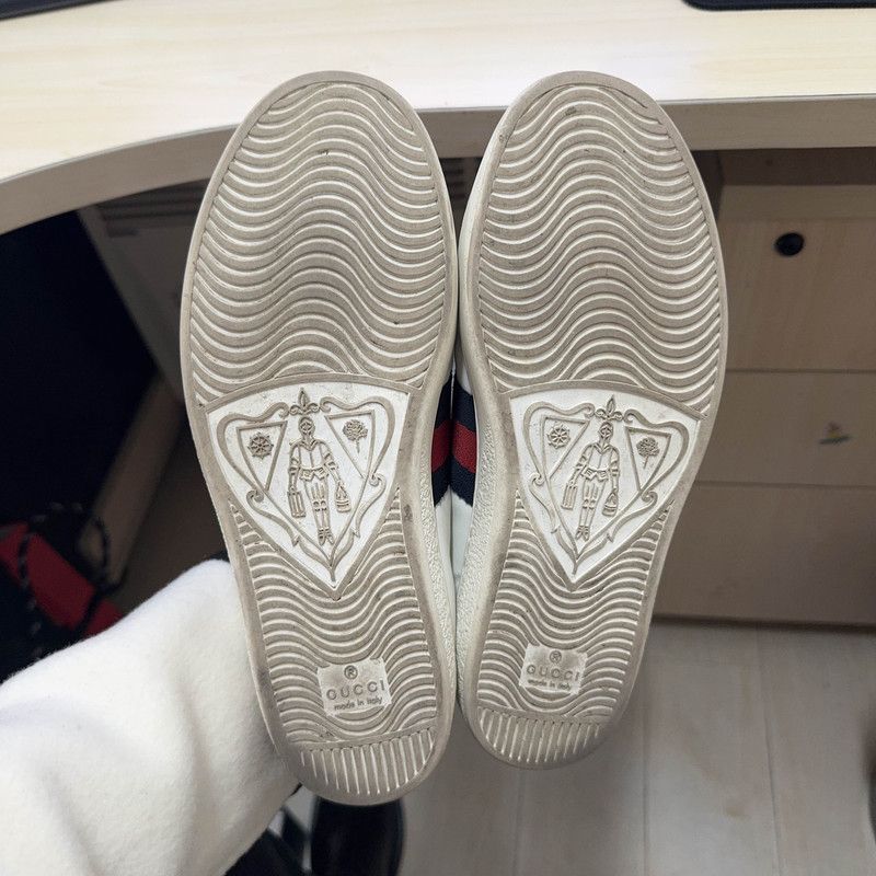 Gucci Gucci Leather Embroidered Ace Sneakers for Women 0079 Size US 6.5 / IT 36.5 - 4 Thumbnail
