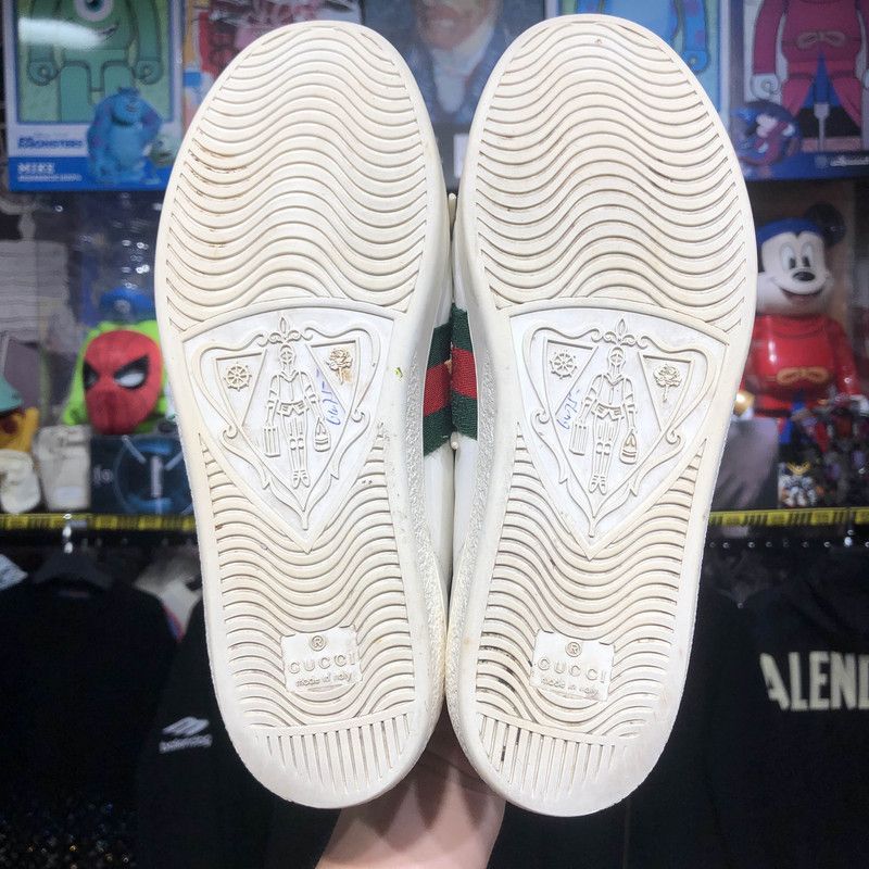 Gucci Gucci ACE Leather Pineapple Embroidered Sneakers 0079 Size US 6.5 / IT 36.5 - 4 Thumbnail
