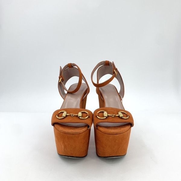 Gucci Gucci Orange Platform Slide Sandals for Women 0079 Size US 5 / IT 35 - 3 Thumbnail