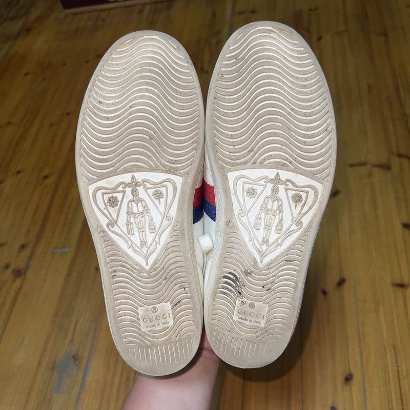 Gucci Gucci Ace Bee Star White Fashion Sneakers 0079 Size US 6.5 / IT 36.5 - 4 Thumbnail
