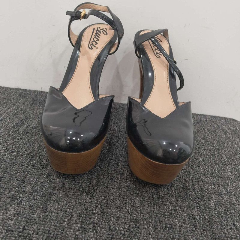 Gucci Gucci Black Leather Heels for Women 0079 Size US 6 / IT 36 - 2 Thumbnail