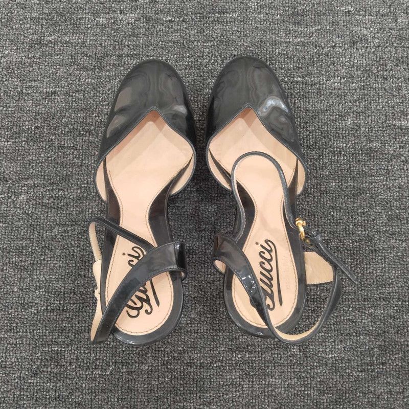 Gucci Gucci Black Leather Heels for Women 0079 Size US 6 / IT 36 - 6 Thumbnail