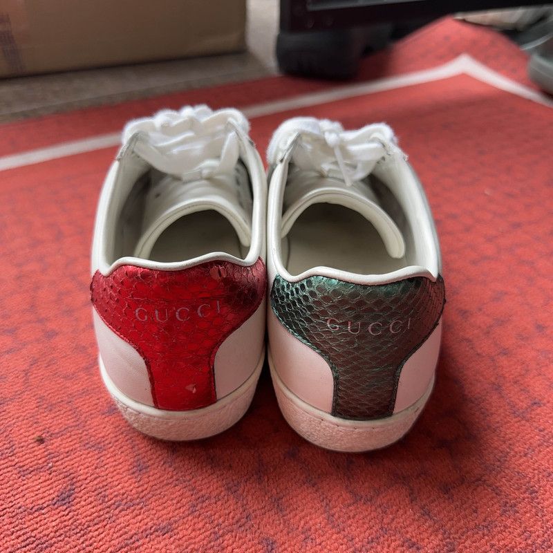 Gucci Gucci Ace Leather Low-Top Sneakers with Hearts 0079 Size US 8 / IT 38 - 3 Thumbnail