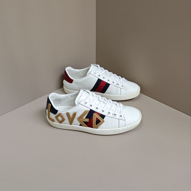 Gucci Gucci Loved Embroidered Low-Top Sneakers for Women 0079 Size US 8 / IT 38 - 7 Thumbnail