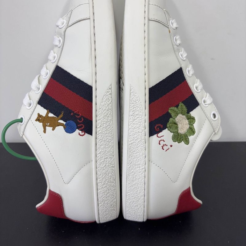 Gucci Gucci Ace Leather Low-Top Fashion Sneakers 0079 Size US 6 / IT 36 - 8 Thumbnail
