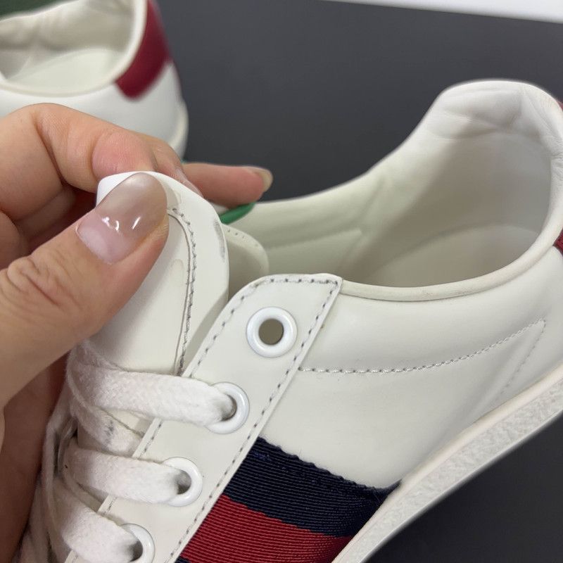 Gucci Gucci Ace Leather Low-Top Fashion Sneakers 0079 Size US 6 / IT 36 - 6 Thumbnail