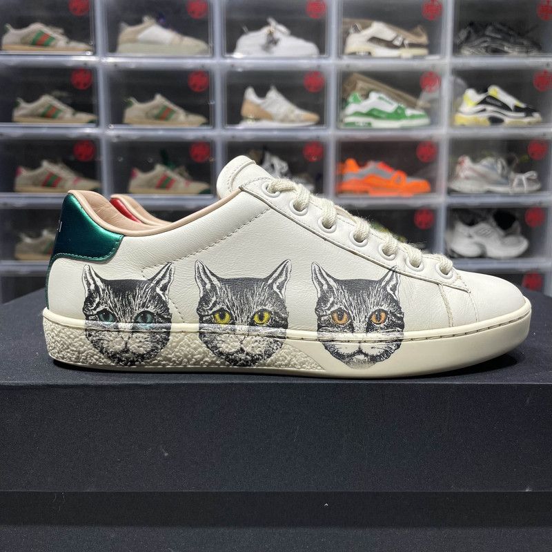 Gucci Gucci Ace Mystic Leather Fashion Sneakers for Women 0079 Size US 8 / IT 38 - 9 Thumbnail