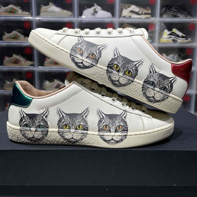 Gucci Gucci Ace Mystic Leather Fashion Sneakers for Women 0079 Size US 8 / IT 38 - 6 Thumbnail
