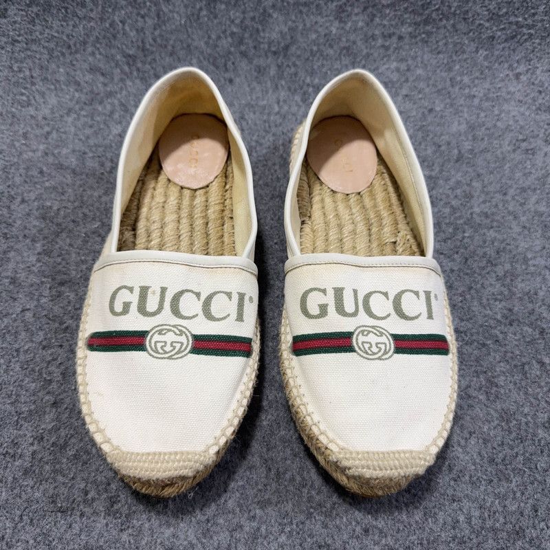 Gucci Gucci Casual White Espadrilles for Women 0079 Size US 7.5 / IT 37.5 - 2 Thumbnail
