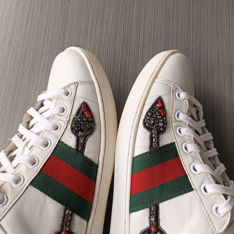 Gucci Gucci Ace Embroidered Fashion Sneakers for Women 0079 Size US 6.5 / IT 36.5 - 10 Thumbnail